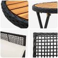 vidaXL Záhradný bistro set 3 ks Čierna polyratan