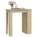vidaXL Barový stôl+regál, dub sonoma 102x50x103,5cm, kompozitné drevo