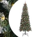 vidaXL Umelý vianočný stromček Zelená 240 cm PVC, plast a oceľ