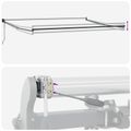 vidaXL Sklopná markíza Zelená a biela 400 × 350 cm Polyester