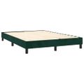 vidaXL Posteľný rám boxsping s matracom tmavozelený 140x190 cm zamat