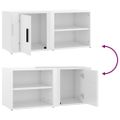 vidaXL TV skrinky 2 ks lesklé biele 80x31,5x36cm spracované drevo