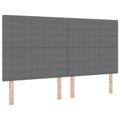 vidaXL LED hlavová doska Svetlosivá 180 cm Kordúrová tkanina