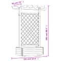 vidaXL Záhradná pergola s kvetináčom 162x56x204 cm, drevo