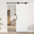 vidaXL Posuvné dvere ORKDAL 83 x 202 cm Borovicový masív Biela