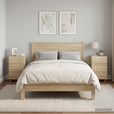 vidaXL Nočný stolík 2 pcs Dub sonoma 33,5 x 34,5 x 60 cm