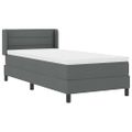 vidaXL Posteľ s pružinovým rámom Tmavo šedá 200 x 90 cm látka