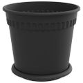 vidaXL Kvetináče 24 ks Čierna Plast