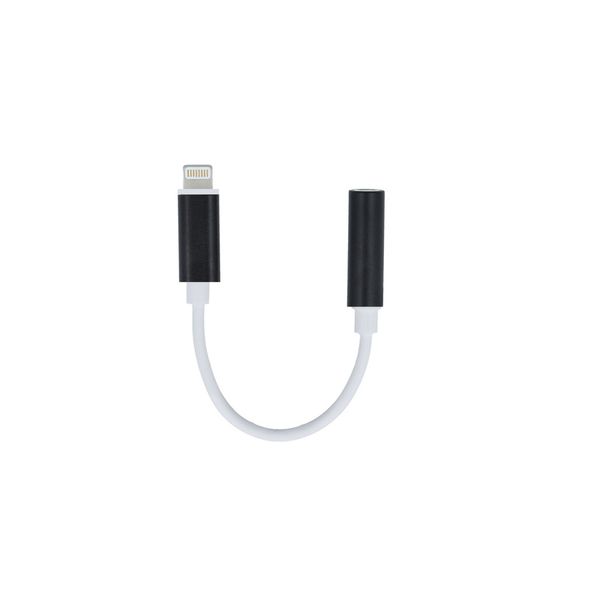 Prispôsobovací adaptér audio jack 3,5 mm – Lightning čierny
