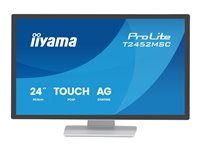 iiyama ProLite T2452MSC-W1AG - LED monitor - 24" (23,8" zobraziteľný) - dotykový displej - 1920 x 1080 Full HD (1080p) - IPS - 400 cd/m² - 1000:1 - 5 ms - HDMI, DisplayPort - reproduktory - biela