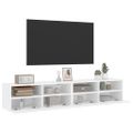 vidaXL TV nástenné skrinky 2 ks biele 80x30x30cm kompozitné drevo