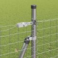 vidaXL Záhradný Euro plot s betónovým podkladom 10 x 1,5 m Strieborná