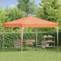 vidaXL Prístrešok na párty 288 x 288 x 245 cm Oranžová Oxfordská látka