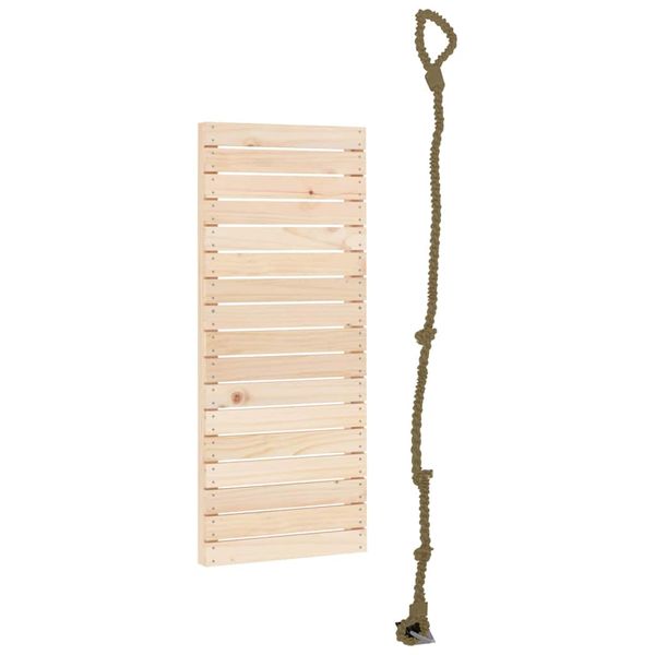 vidaXL Hracia lezecká stena s lanom 44,5x5x108 cm masívna borovica