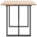 vidaXL Jedálenský stolík v tvare O 140x80x75,5 cm borovica a oceľ