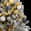 vidaXL Umelý výklopný vianočný stromček 300 LED a sada gúľ 270 cm
