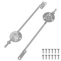 vidaXL Hinge na podporu viečka 2 ks Strieborná 194 x 36 x 18 mm Železo