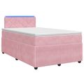 vidaXL Posteľ boxspring s matracom Ružová 120 x 190 cm Zamat