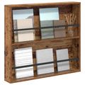 vidaXL Regál na časopisy Staré drevo 80 x 12 x 70 cm Kompozitné drevo