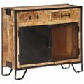vidaXL Komoda 80x31x71 cm surový mangovníkový masív