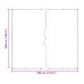 vidaXL Plachta 350 gsm Priehľadná 7 x 5 m PVC