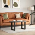 vidaXL Nohy konferenčného stolíka v tvare U, 2 ks, čierne, 28 x (42-43) cm, oceľové