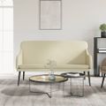 vidaXL Lavička krémová 110x76x80 cm umelá koža
