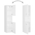 vidaXL Súprava kúpeľňového nábytku, biela, kompozitné drevo