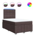 vidaXL Boxspring posteľ s matracom tmavohnedá 120x190 cm látka