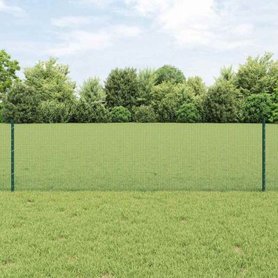 vidaXL Zváraný drôtový plot s podperou 100 x 0,6 m PVC potiahnutá oceľ