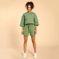 Dámske tričko Cropped Serenity Olivine - BeastPink, veľkosť L, veľkosť oblečenia L