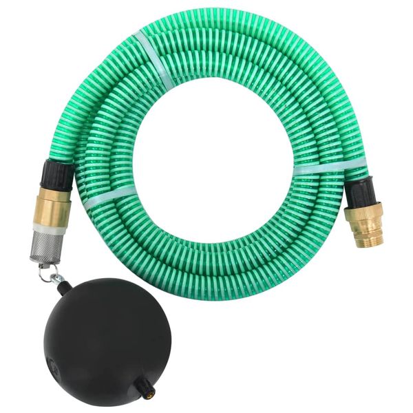 vidaXL Odsávacia hadica s mosadznými spojkami, zelená 1,1" 4 m, PVC