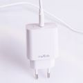 Maxlife MXTC-06-20C PD QC charger 1x USB-C 20W white + USB-C - Lightning cable 20W