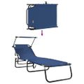 vidaXL Skladací lehátko Modrá 190 x 57 x 81 cm oxford