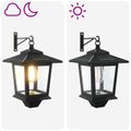 vidaXL Nástenná lampa 2 ks Čierna 19 x 14 x 25 cm Nerezová oceľ a ABS