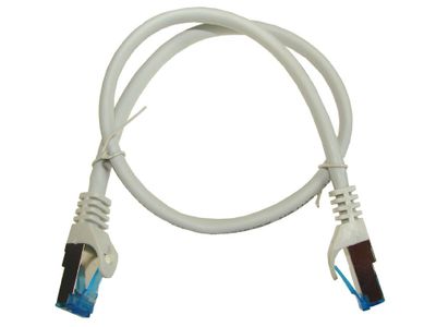 UTP Patch Kábel RJ45 SFTP6A 0,5m Cu 1:1 LSZH Šedý