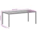 vidaXL Záhradný stôl béžový 190x90x75 cm polyratan akáciové drevo