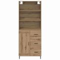 vidaXL Highboard 2 ks Remeselný dub 69,5 x 32,5 x 180 cm