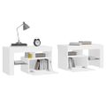 vidaXL Nočné stolíky s LED svetlami 2ks vysoký lesk biele 70x36,5x40cm