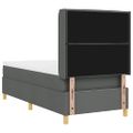 vidaXL Posteľ s pružinovým rámom Tmavo šedá 90 x 200 cm látka