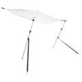 vidaXL Tieniaci nadstavec v tvare T biely 170x170x(115-183) cm
