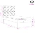 vidaXL Ottoman posteľ s matracom a LED Tmavosivá 80 x 200 cm Látka