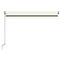 vidaXL Automaticky zaťahovacia markíza 400x350 cm krémová