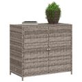 vidaXL Záhradná úložná skriňa sivá 83x45x76 cm polyratan