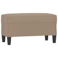 vidaXL Lavička kapučínová 70x35x41 cm umelá koža
