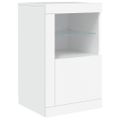 vidaXL Komoda s LED svetlami biela 123x37x67 cm