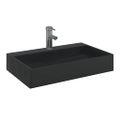 vidaXL Umývadlo minerálny/mramorový odliatok 60x38x11cm matné čierne