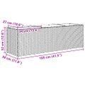 vidaXL Kvetináč s kolieskami 3 nádoby čierny 105x30x32 cm polyratan