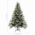 vidaXL Vianočný stromček a borovicové šišky zelený 150 cm PVC a PE