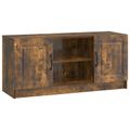 vidaXL TV skrinka Dymový dub 102 x 34,5 x 47 cm Kompozitné drevo